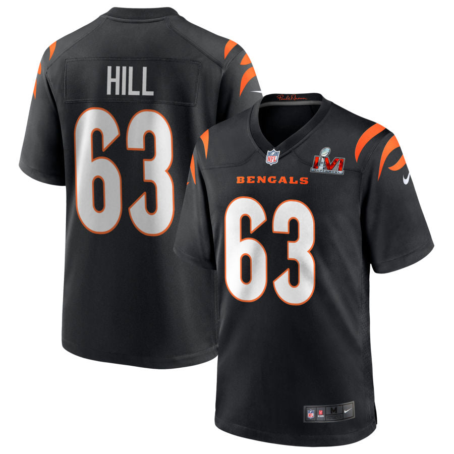 Trey Hill Cincinnati Bengals  Super Bowl LVI Game Jersey - Black