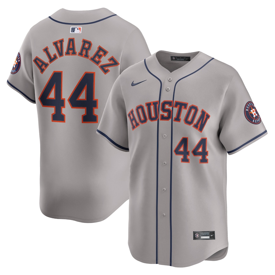 Men's Houston Astros Yordan Alvarez #44 Gray Replica Player Jersey