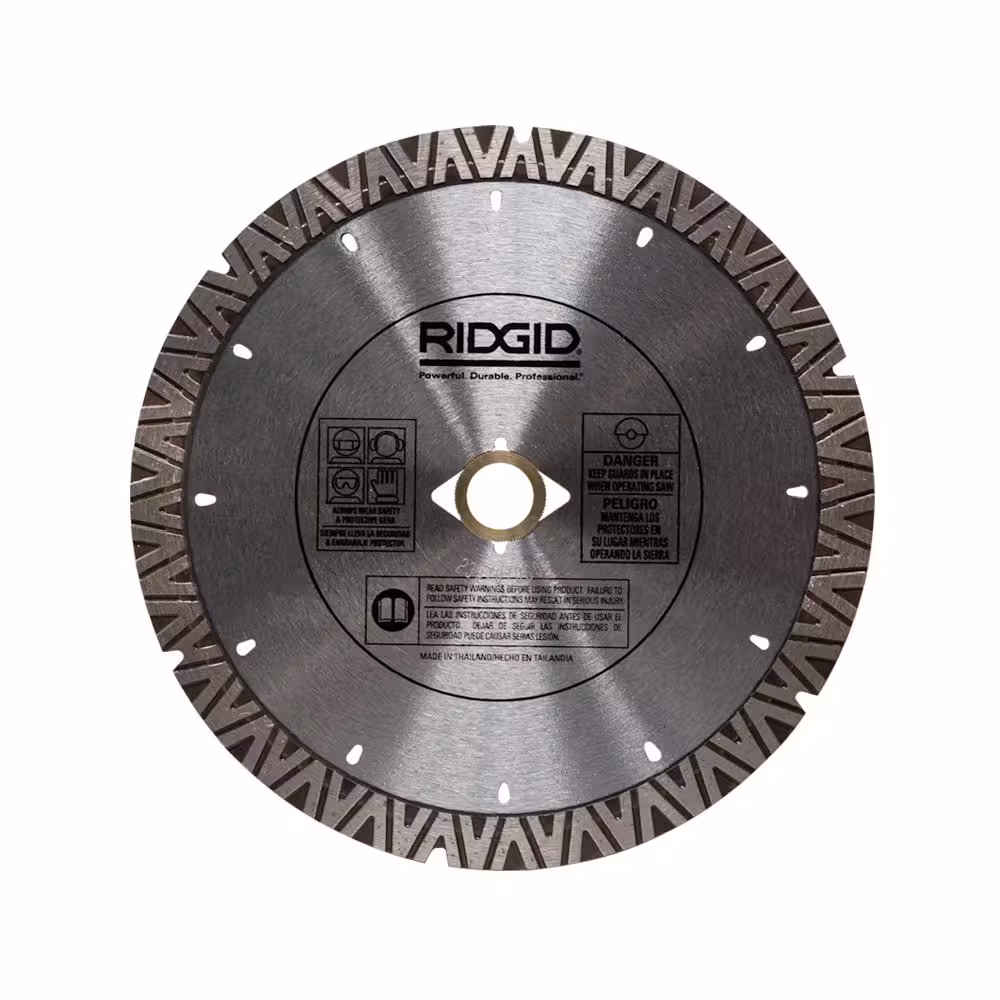 TURBO-V 7 In. Turbo Rim Diamond Blade for Masonry High Efficiency Cutting