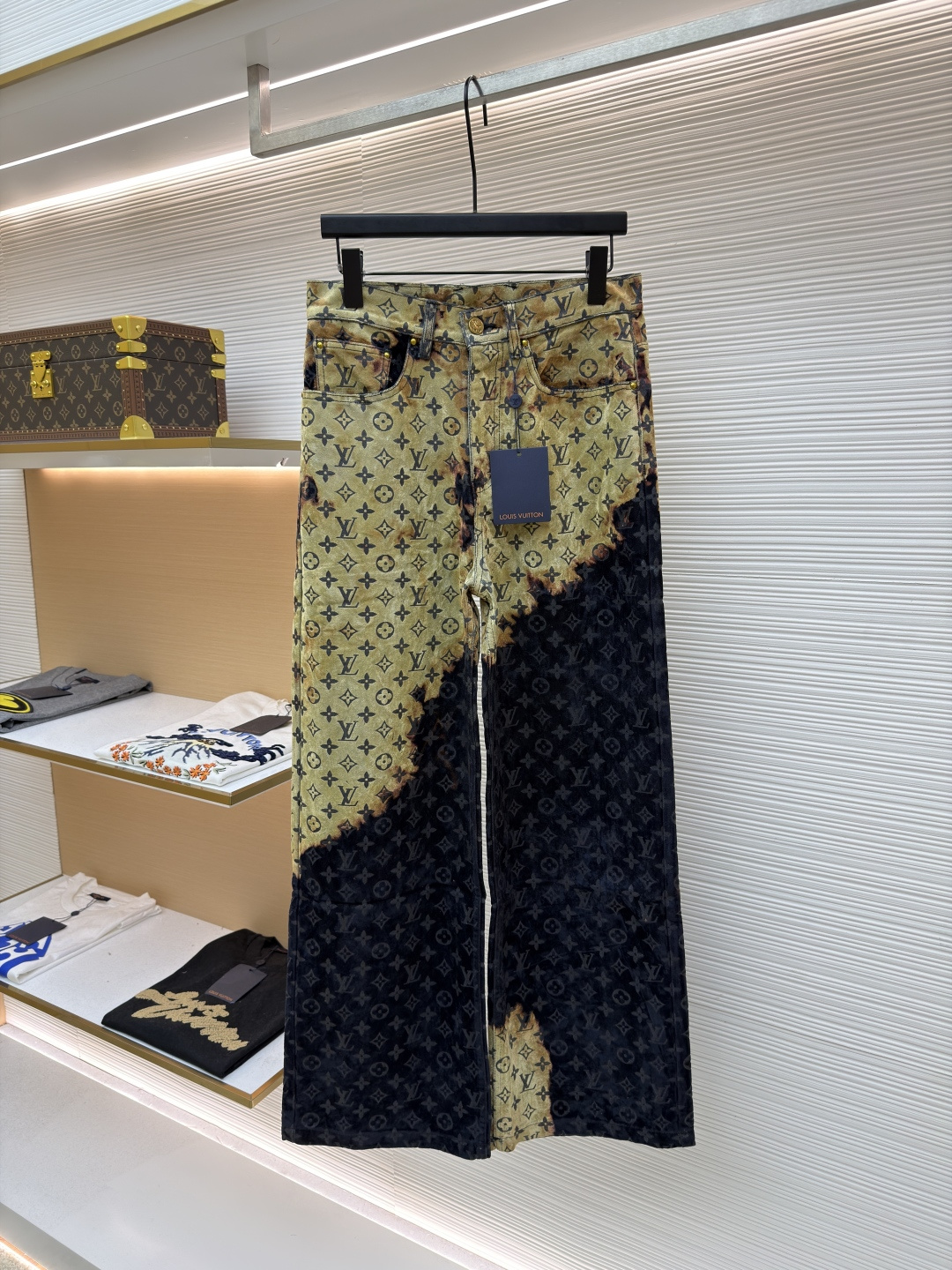 LOUIS VUITTON 火烧云篝火植绒牛仔长裤