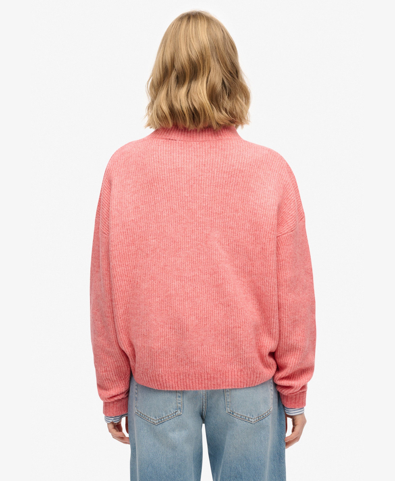 Slouchy Mock Neck Jumper | Dry Red Twist
