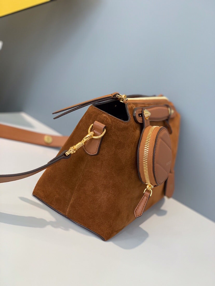 TOP FENDI FENDI By The Way Medium Suede Bag - Brown