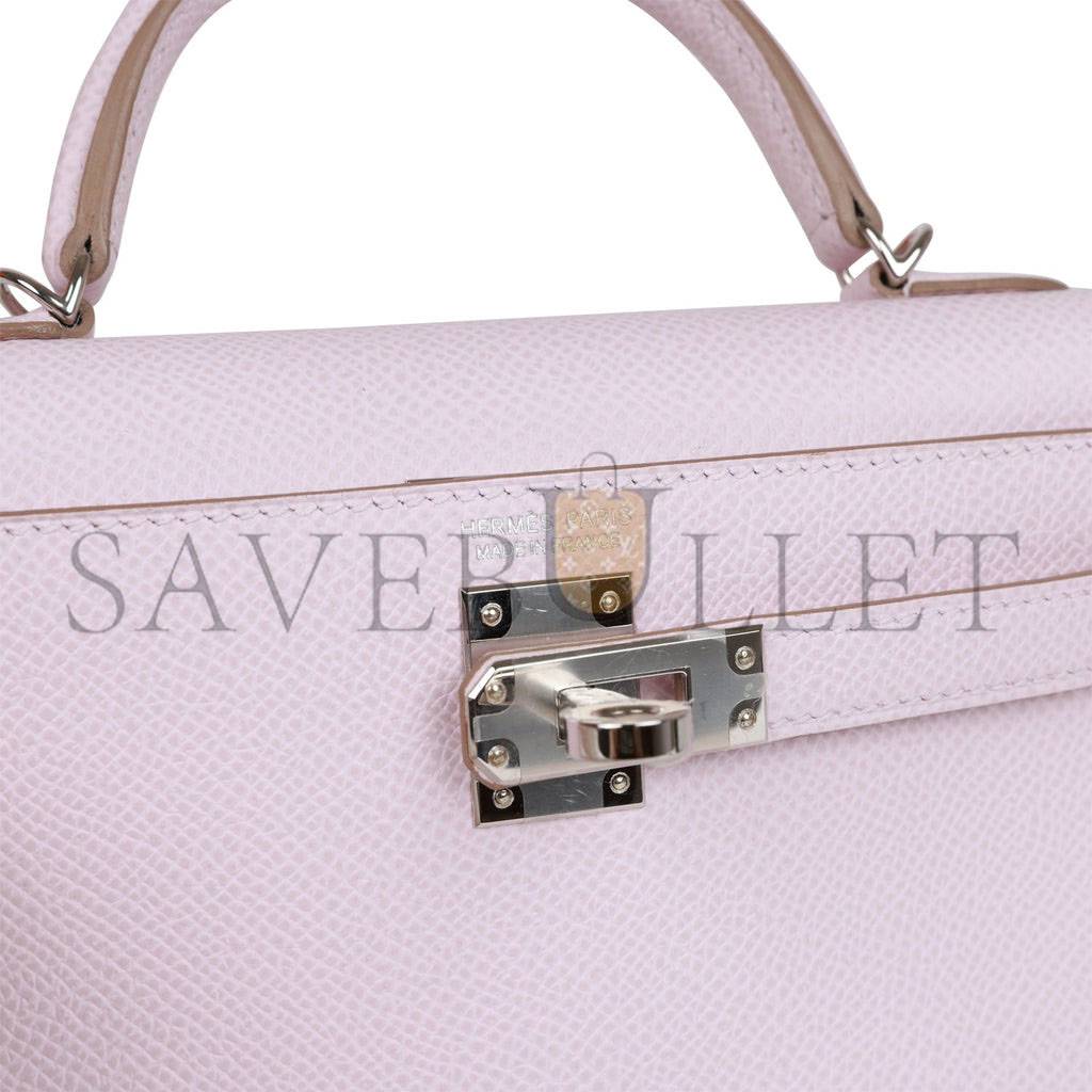 HERMES MINI KELLY EPSOM PALLADIUM HARDWARE (19*12*5.5cm)