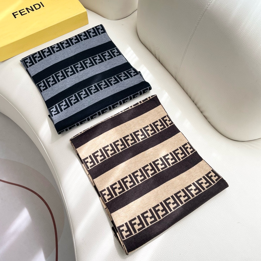 TOP FENDI FF  Cashmere Scarf 180*32 - 2 Colors