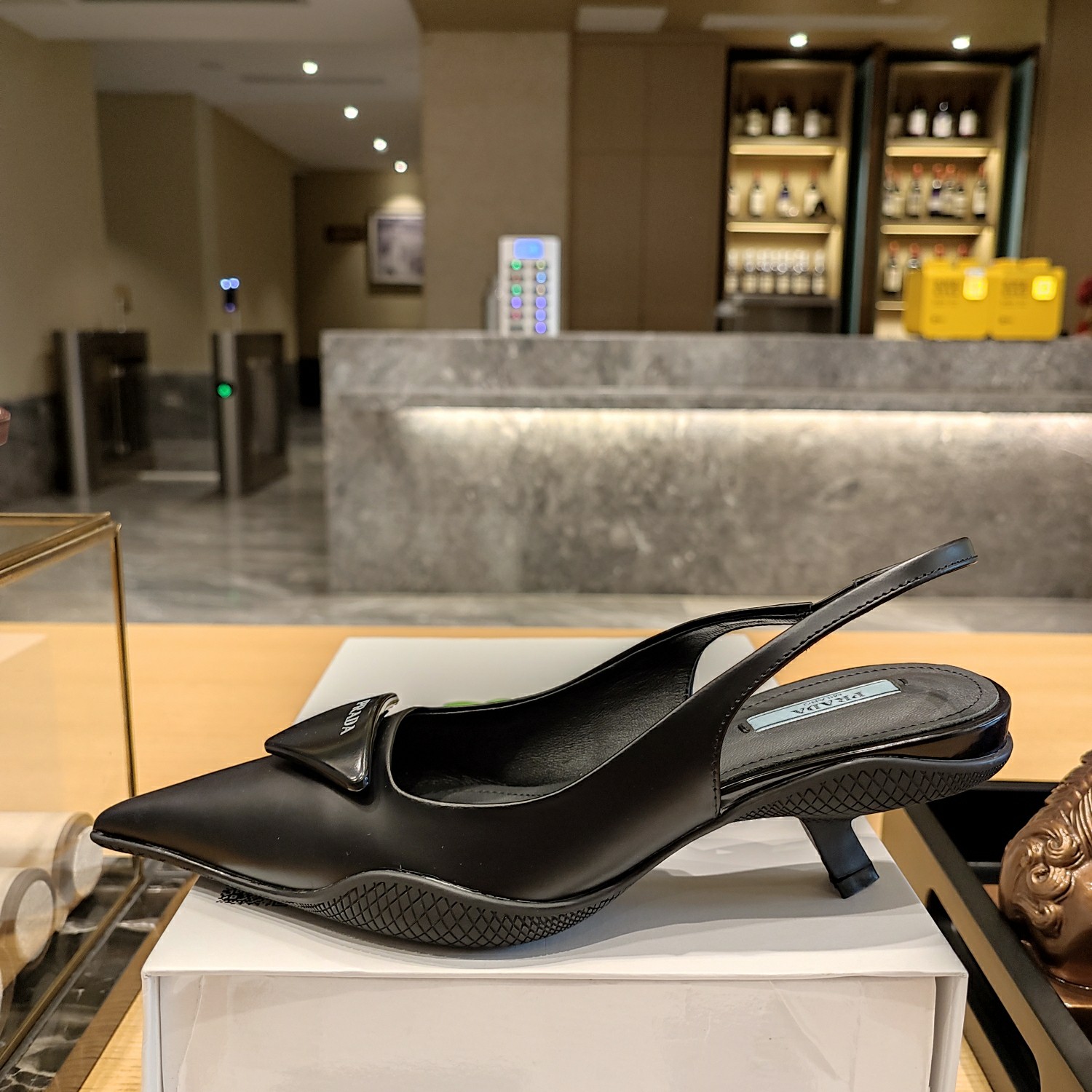 TOP PRADA Logo-plaque Nylon-gabardine Slingback Pumps - 4 Colors