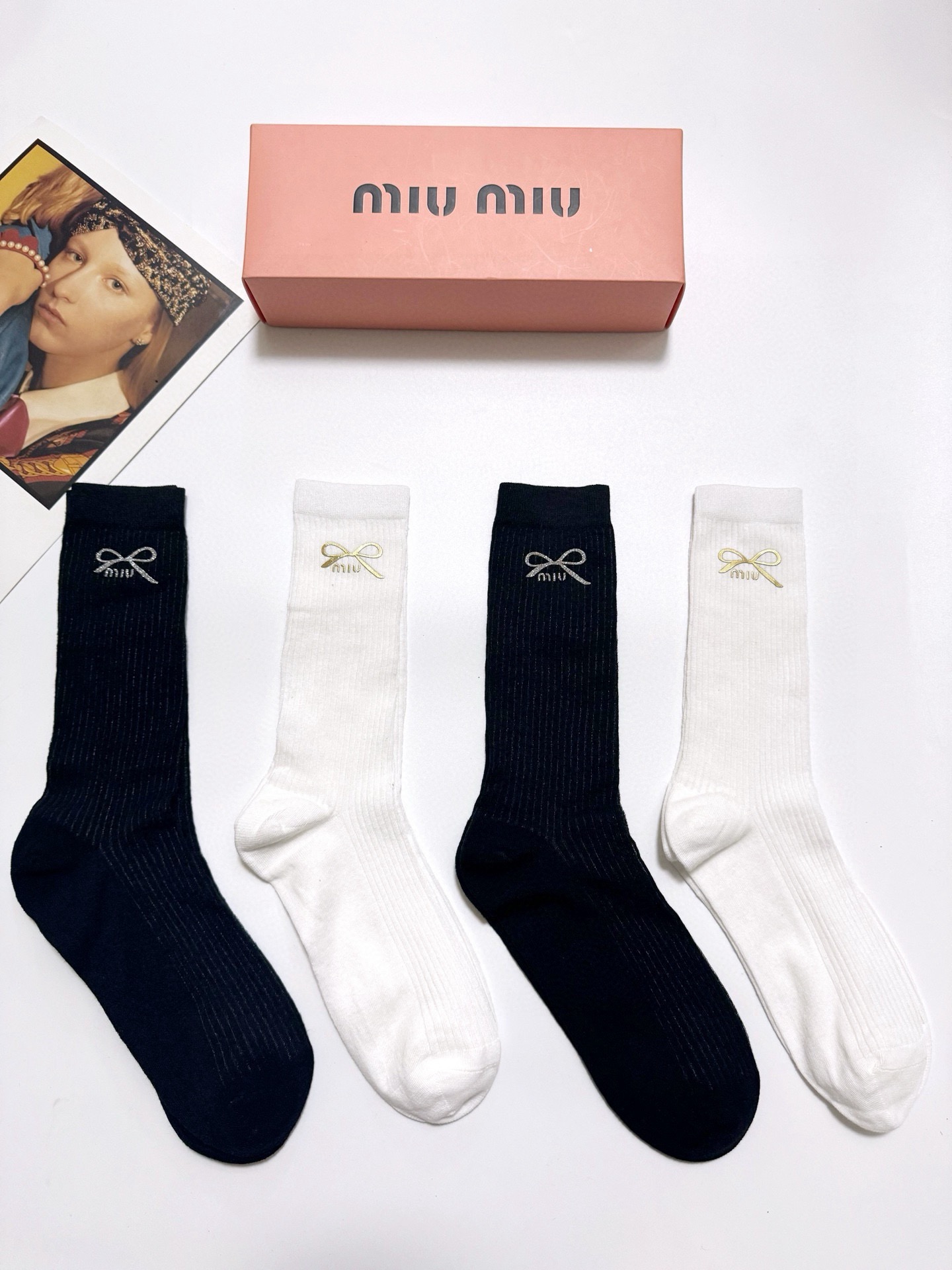 TOP Miu Miu Socks - 4 Pieces as a Set