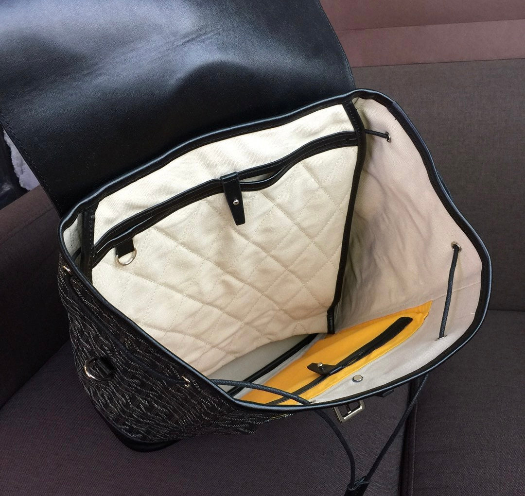 TOP Goyard Goyardine Alpin Backpack MM  - Black