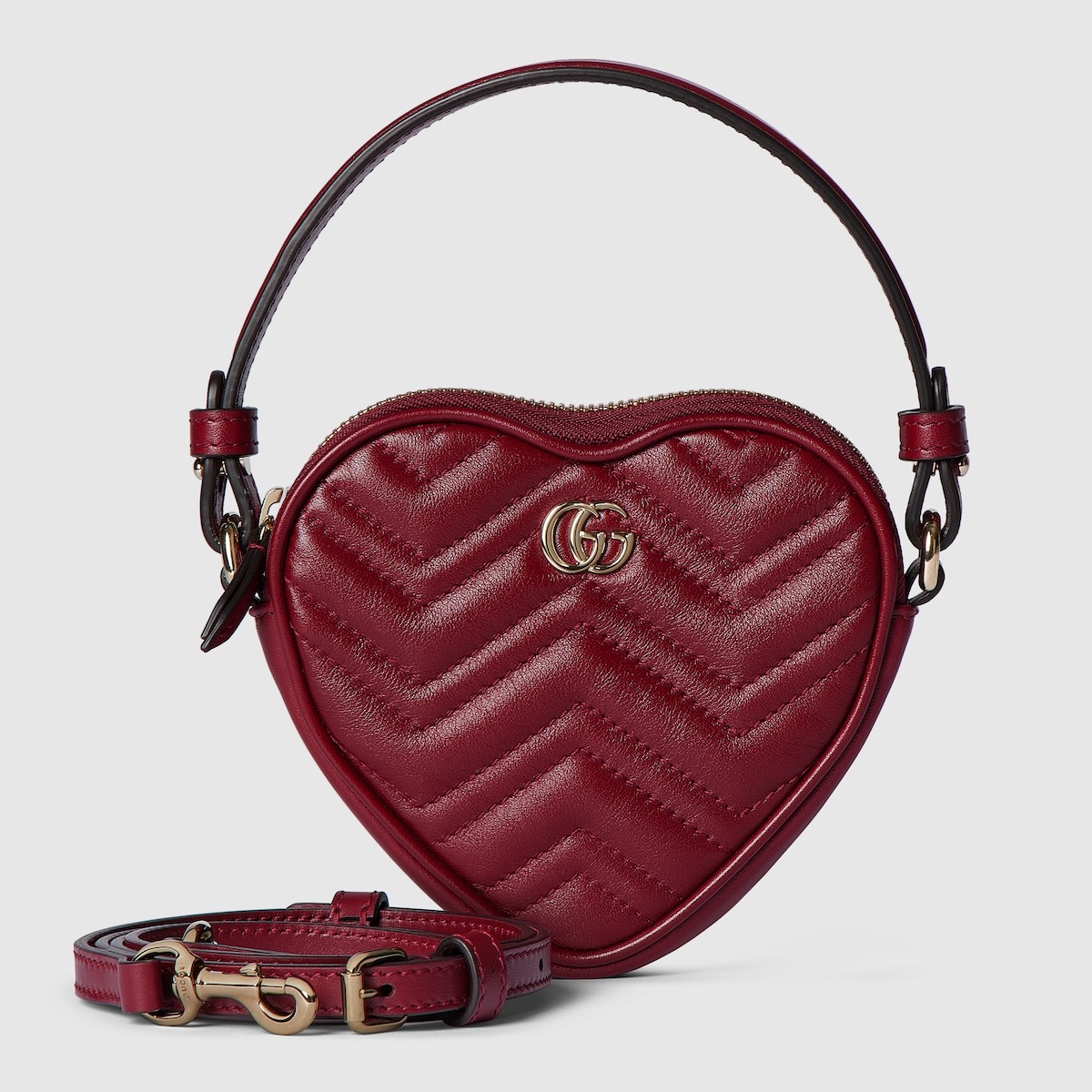 TOP GUCCI GG Marmont Heart Bag 13.5 x 11.5 x 2.5 cm - 2 Colors