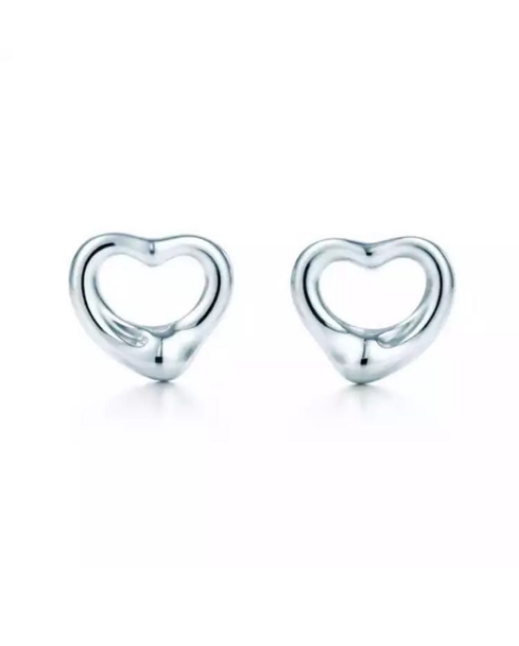 TOP Tiffany & Co. Heart Earrings -Sliver