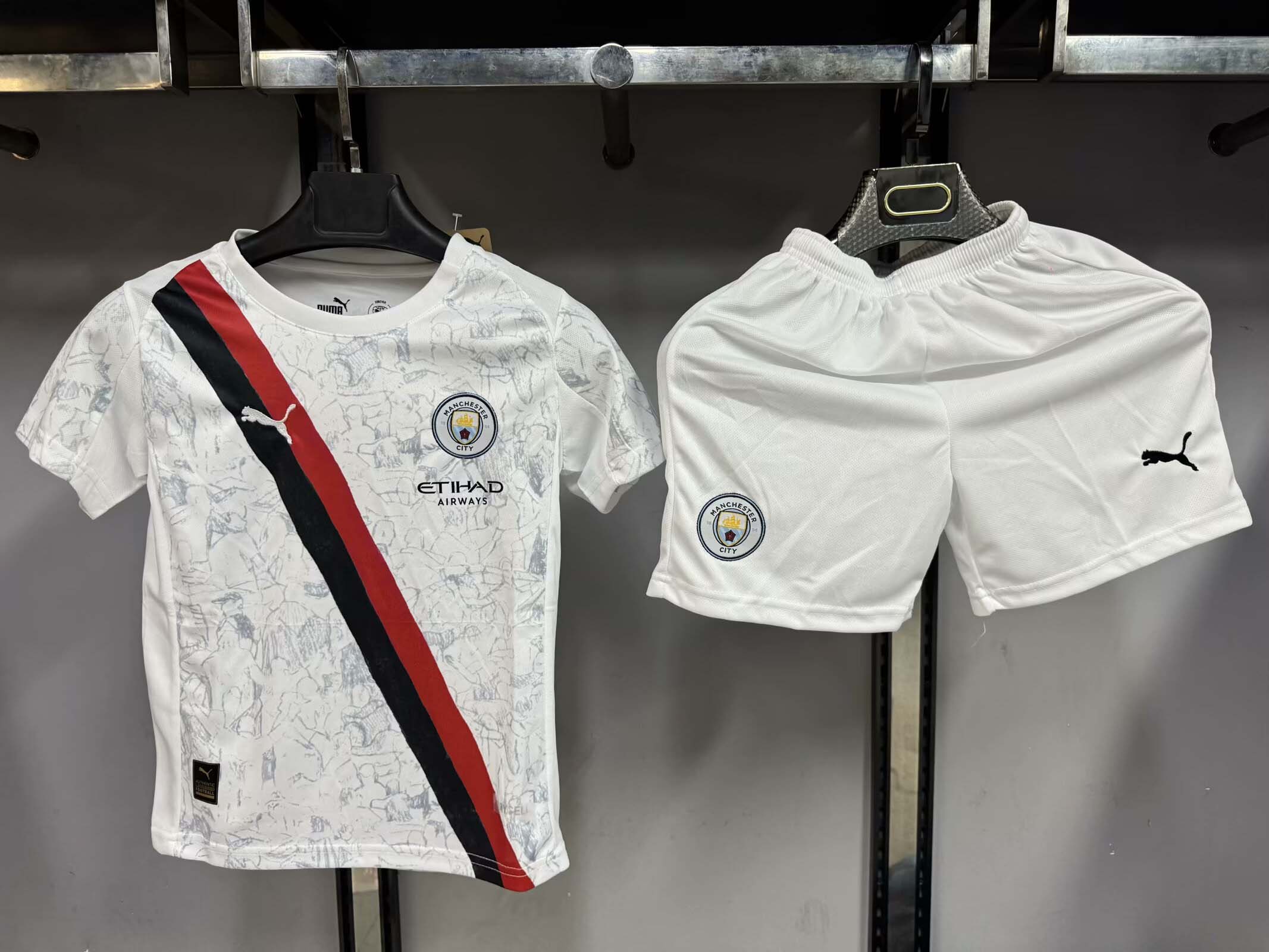 2025/2026 Manchester City KidSuper Joint Edition White Football Shirt 1:1 Thai Quality Kids Size