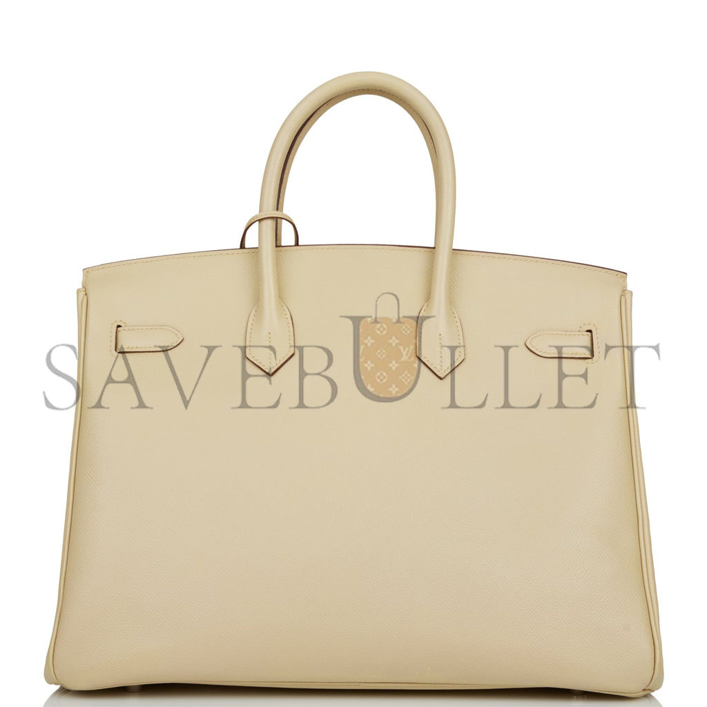 HERMES BIRKIN 35 EPSOM PALLADIUM HARDWARE (35*25*18cm)