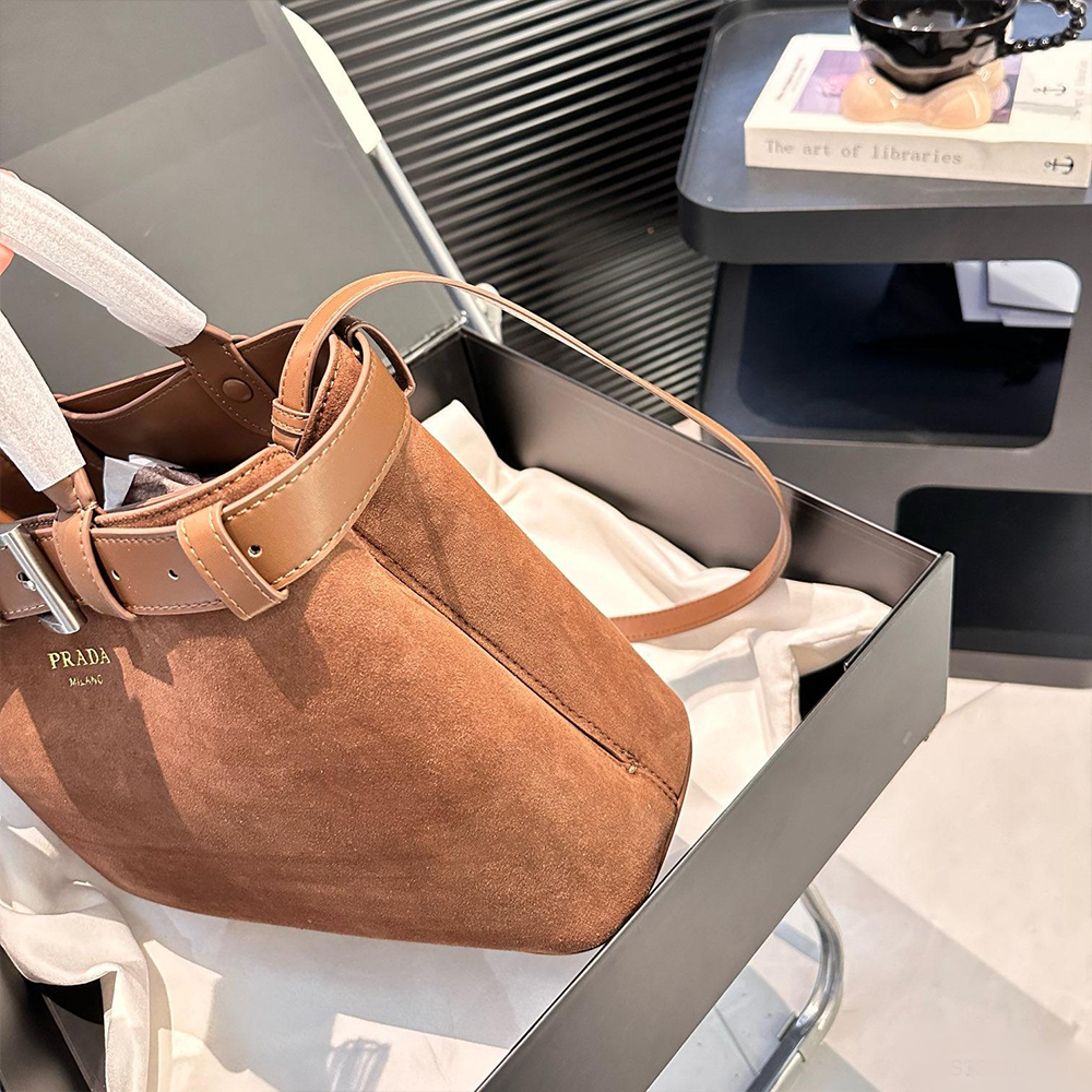 Prada Suede Buckle bag (Replica)
