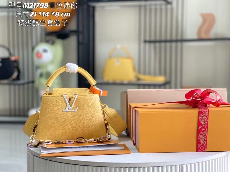 TOP Louis Vuitton LV Capucines Bag 3 Sizes - Yellow