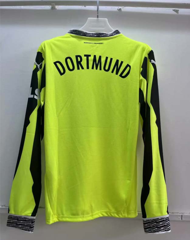 2025/2026 Long Sleeve Dortmund Special Edition Fluorescent green Football Shirt 1:1 Thai Quality