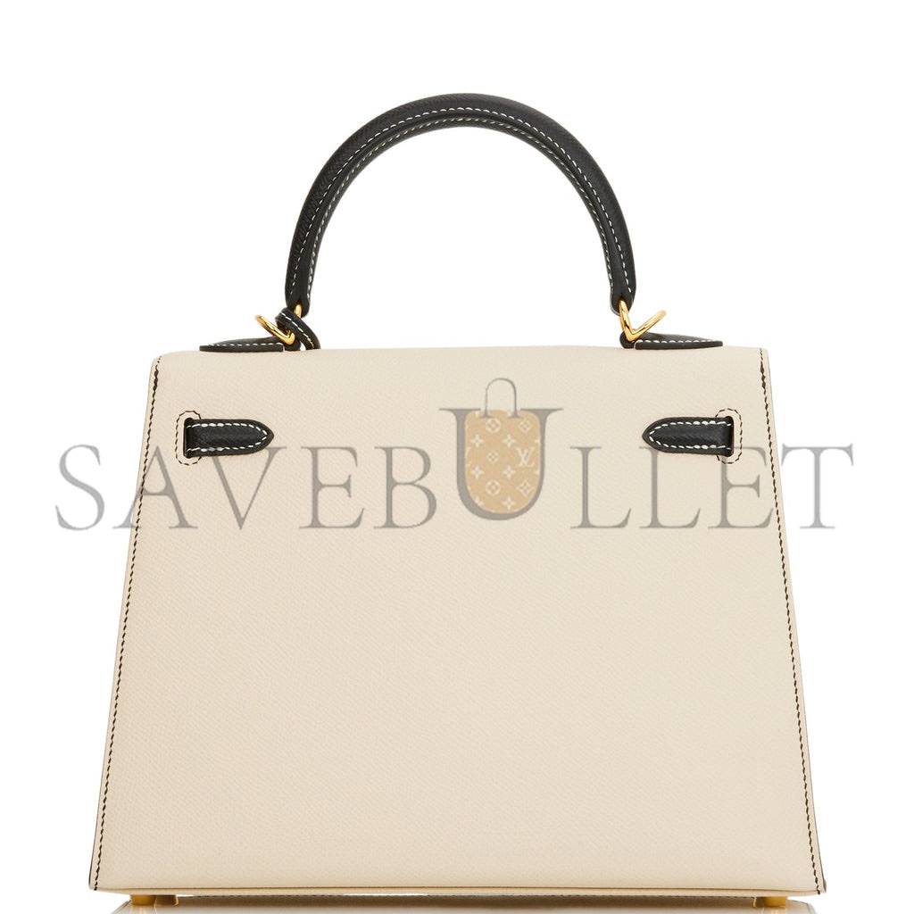 HERMES KELLY 25 SELLIER EPSOM GOLD HARDWARE (25*17*7cm)