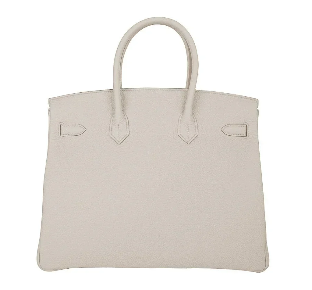 Birkin 35 Bag Beton Clemence Palladium Hardware