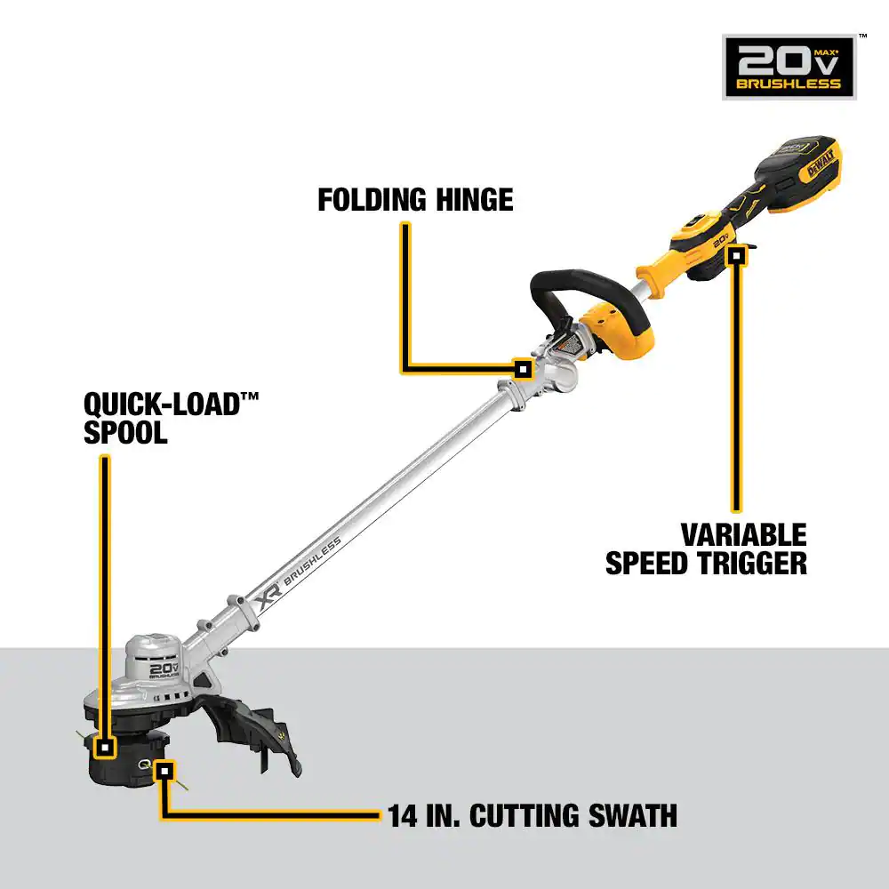 20V MAX Cordless Battery Powered String Trimmer & Blower Combo Kit with (1) 4 Ah Battery & Charger