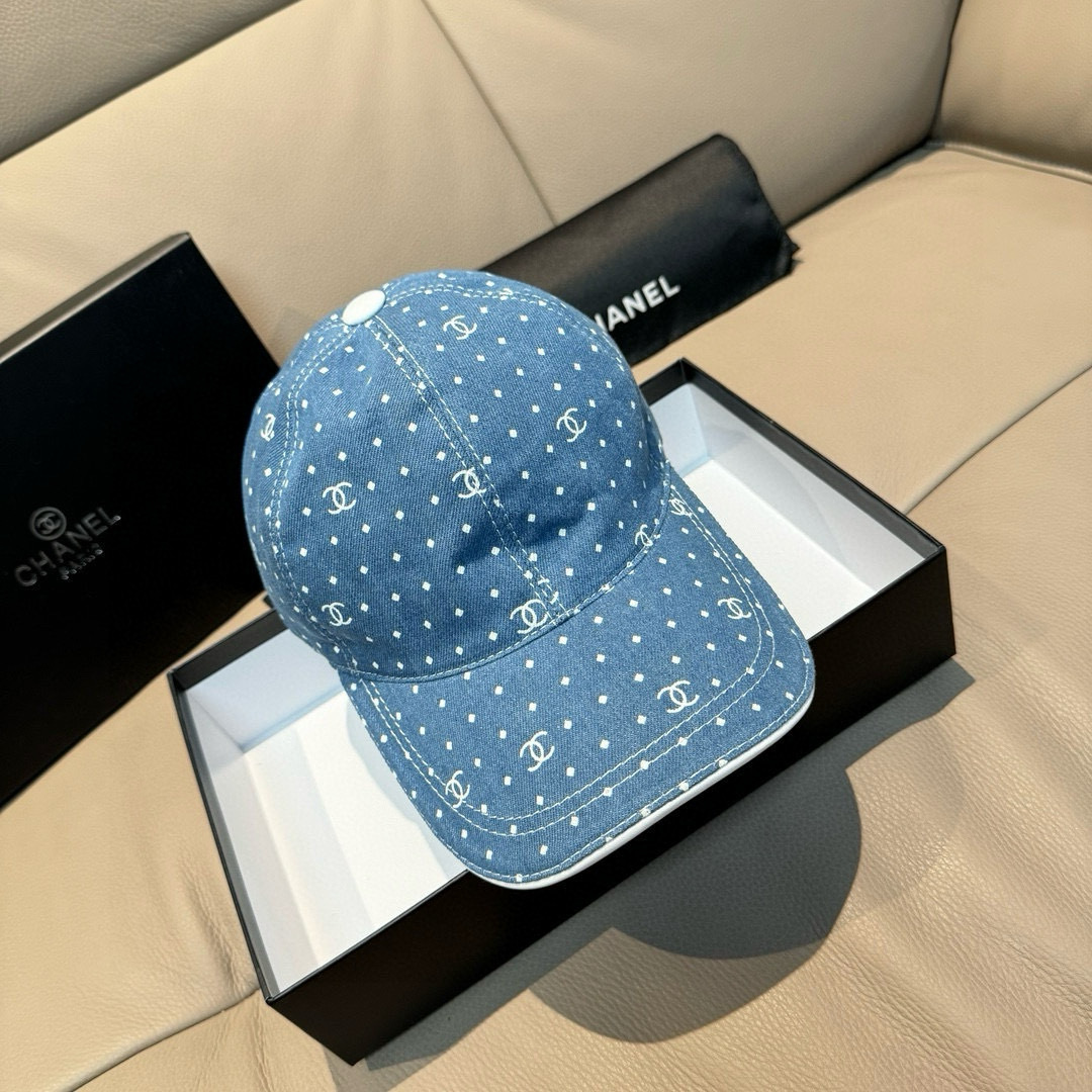 TOP CHANEL Baseball Hat - Denim Blue