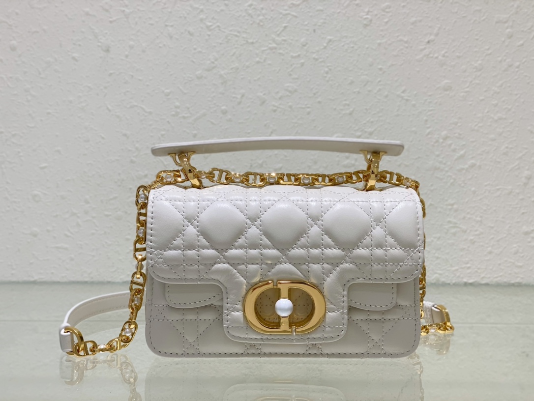 TOP Christian Dior Calfskin Mini Dior Jolie Handbag 19x13x4.5CM - 4 Colors&GHW