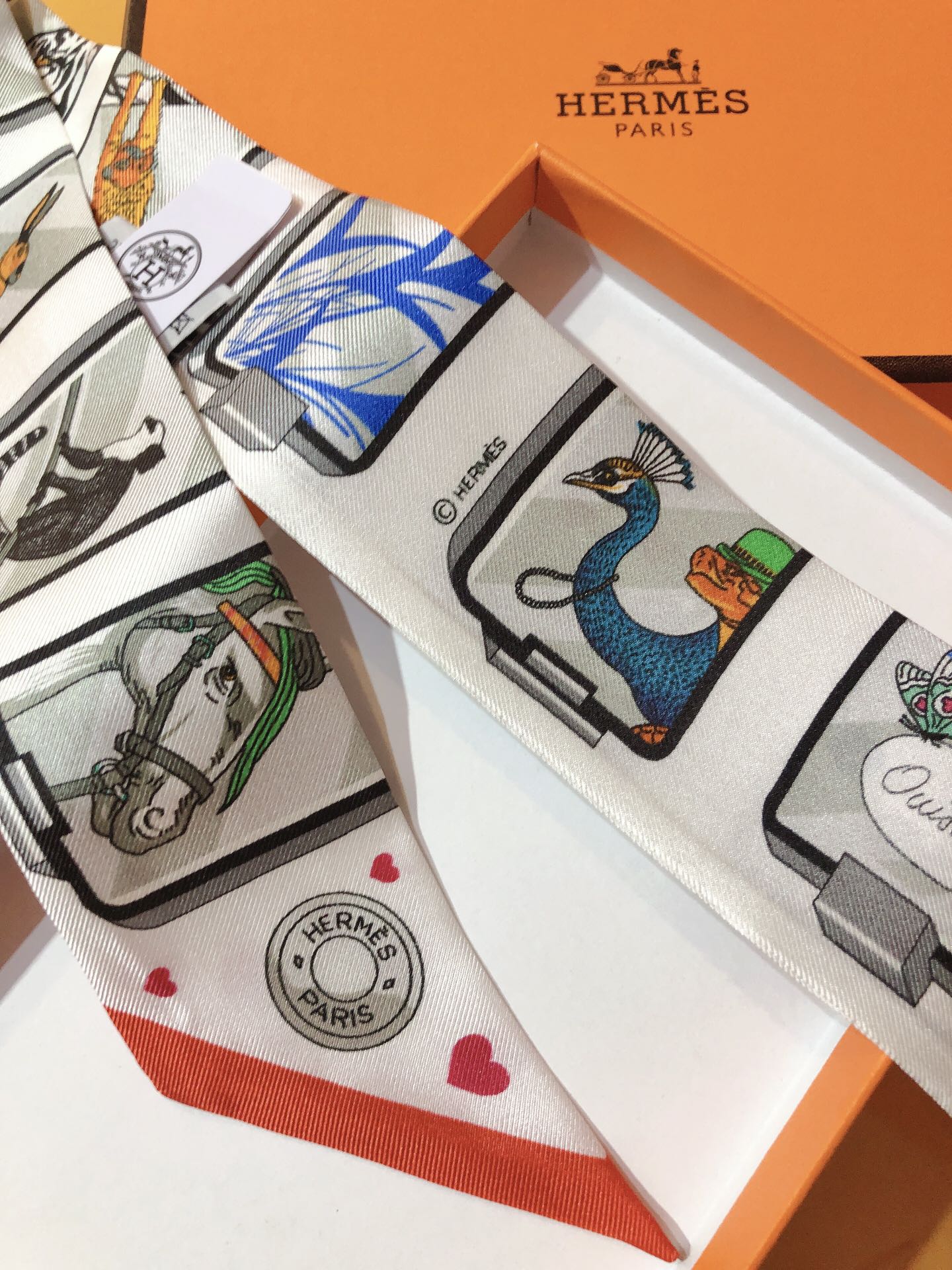 TOP HERMES Dynamic Sharing Twilly Scarf 86 x 5 cm - 4 Colours