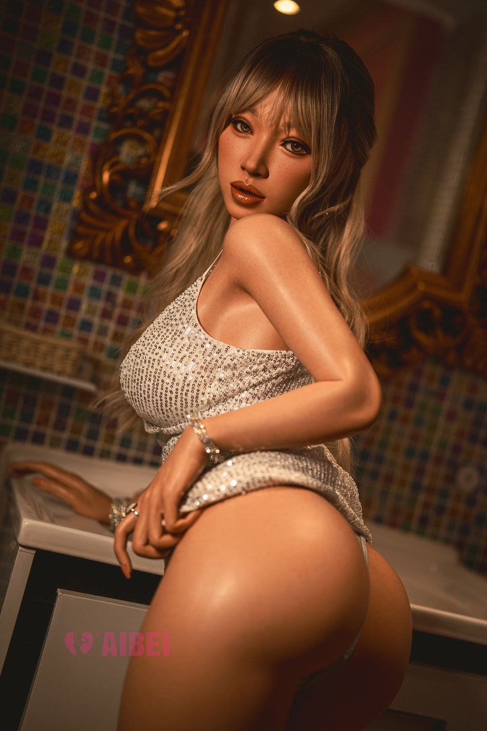 150cm/5ft11 F-Cup Big Breast Silicone Sex Doll #AB25 Roxy Wheat