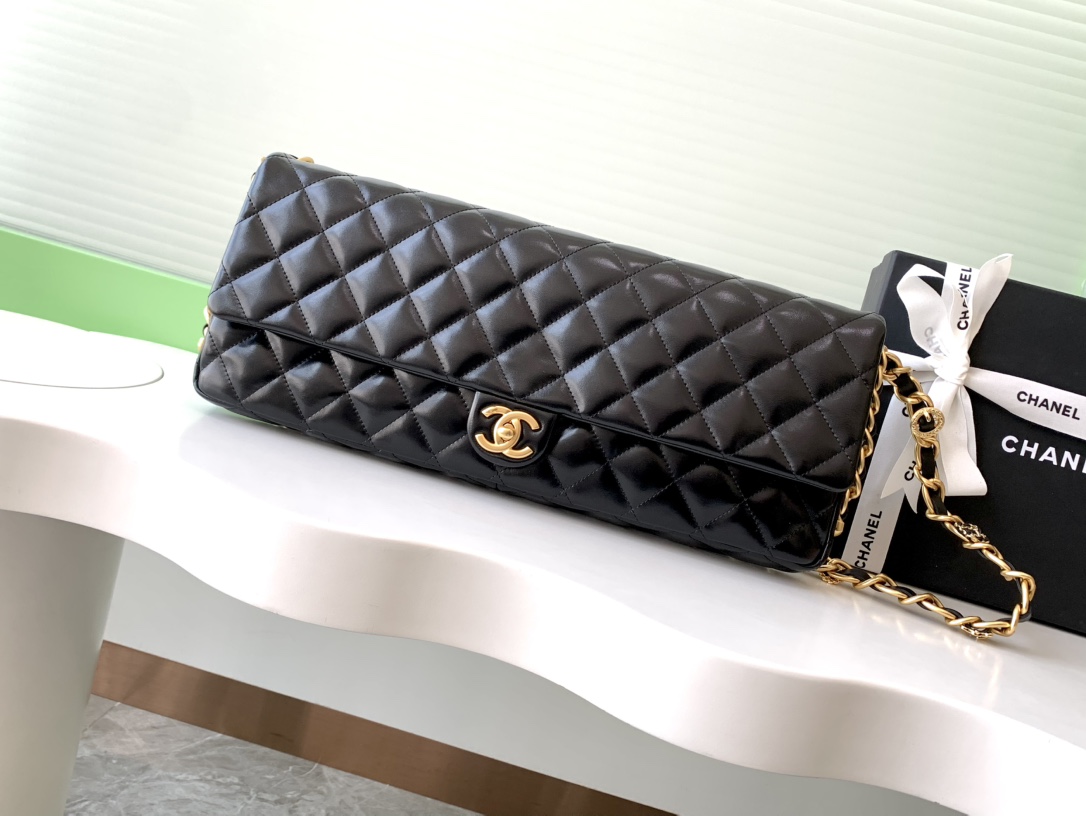 TOP CHANEL 24A Baguette Holding Bag 38*18*4cm - Black