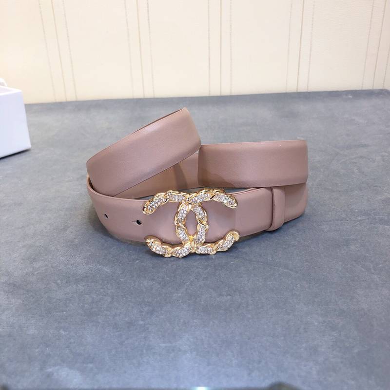 Chanel Belt With Double C Buckle Beige Women Belt 30MM