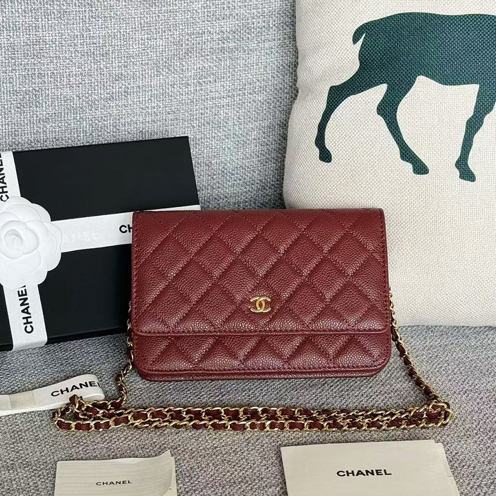 Chanel  WOC Quilted Caviar (Replica)