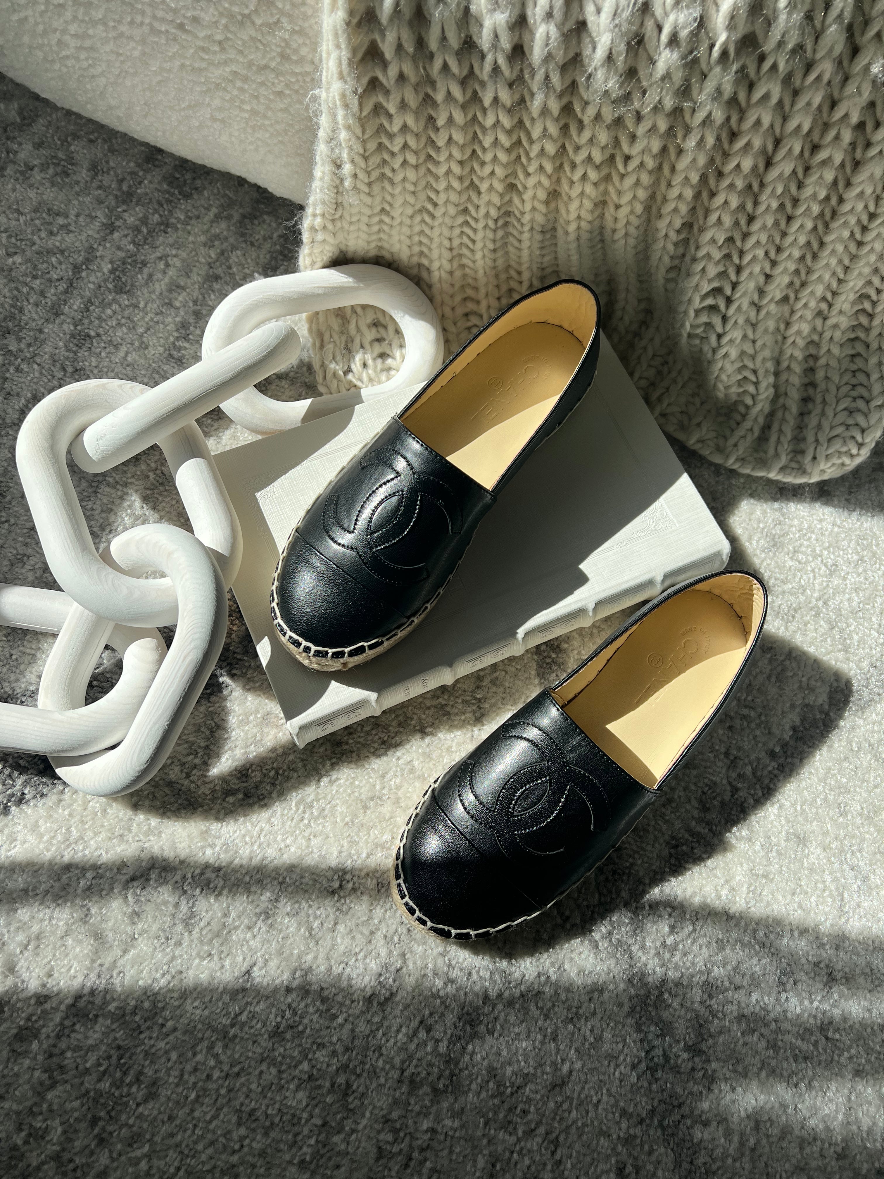 TOP CHANEL Espadrilles Leather - Black