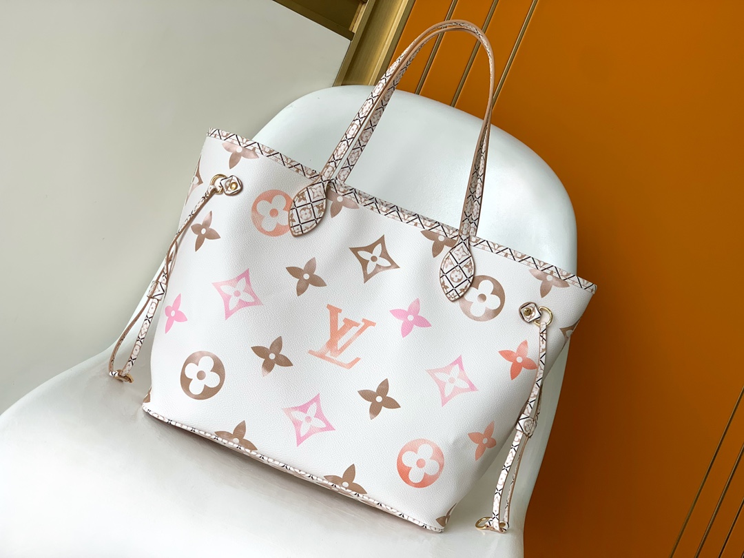 TOP Louis Vuitton LV Neverfull Giant Monogram Bag 31 x 28 x 14 cm - Yellow