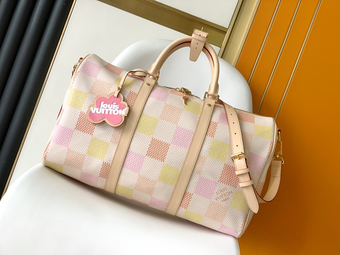 TOP Louis Vuitton LV Calfskin Keepall Bags 45CM - GHW
