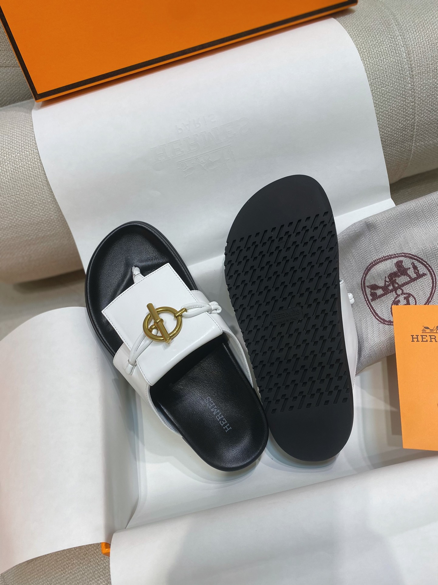 TOP HERMES Joyce Sandals Slippers- 2 Colour