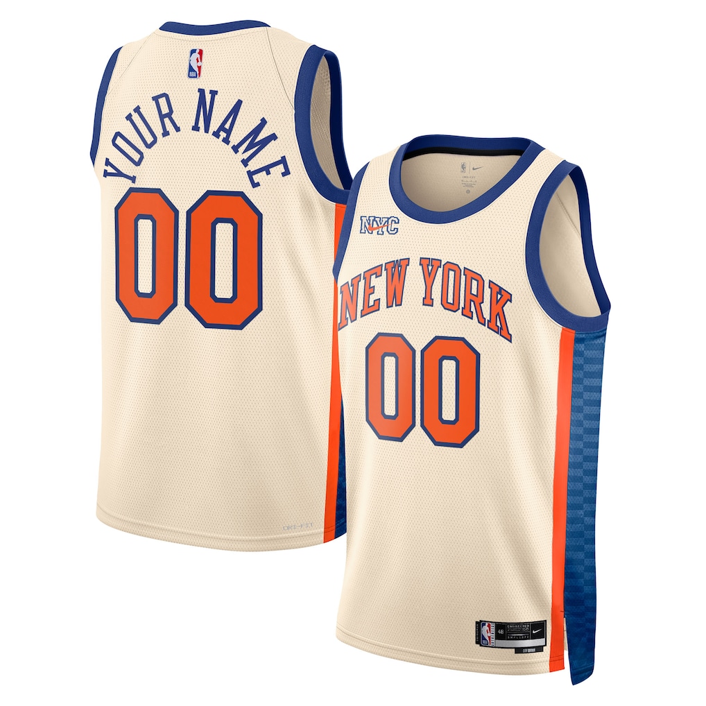 Custom Unisex New York Knicks 2025/26 City Edition Swingman Jersey - Cream