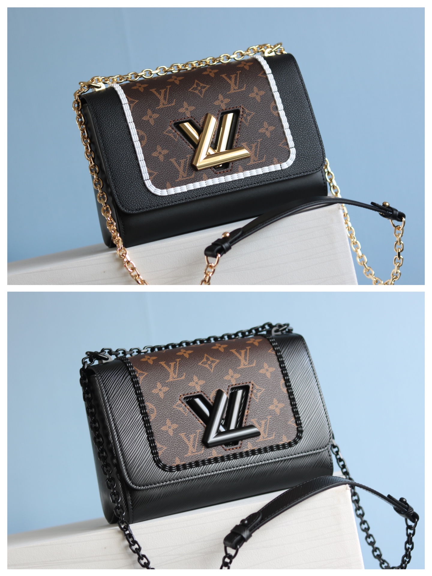 TOP Louis Vuitton LV  Twist MM Bag 23 x 18 x 8 cm- 2 Colors