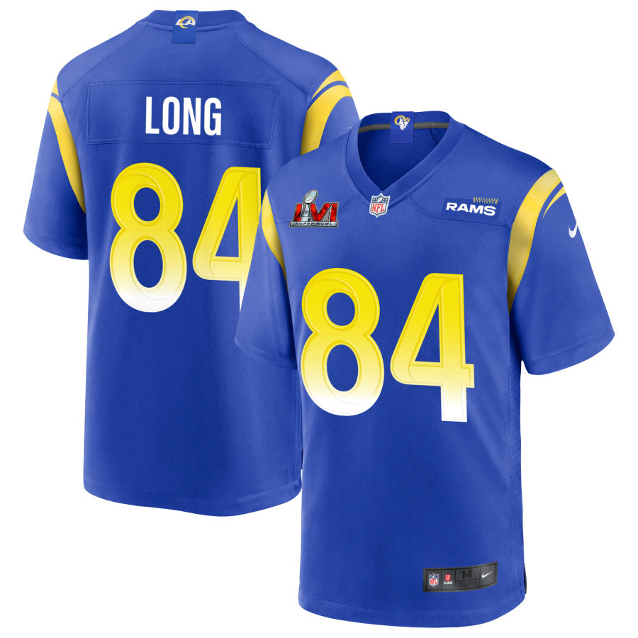 Hunter Long Los Angeles Rams  Super Bowl LVI Game Jersey - Royal