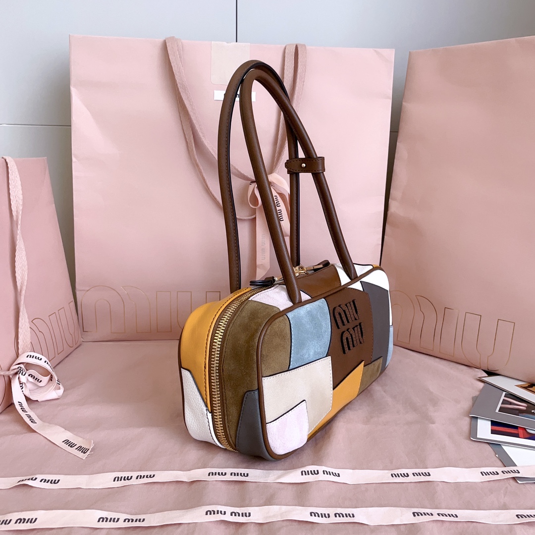TOP Miu Miu Bag  28X12X9cm - Brown and White