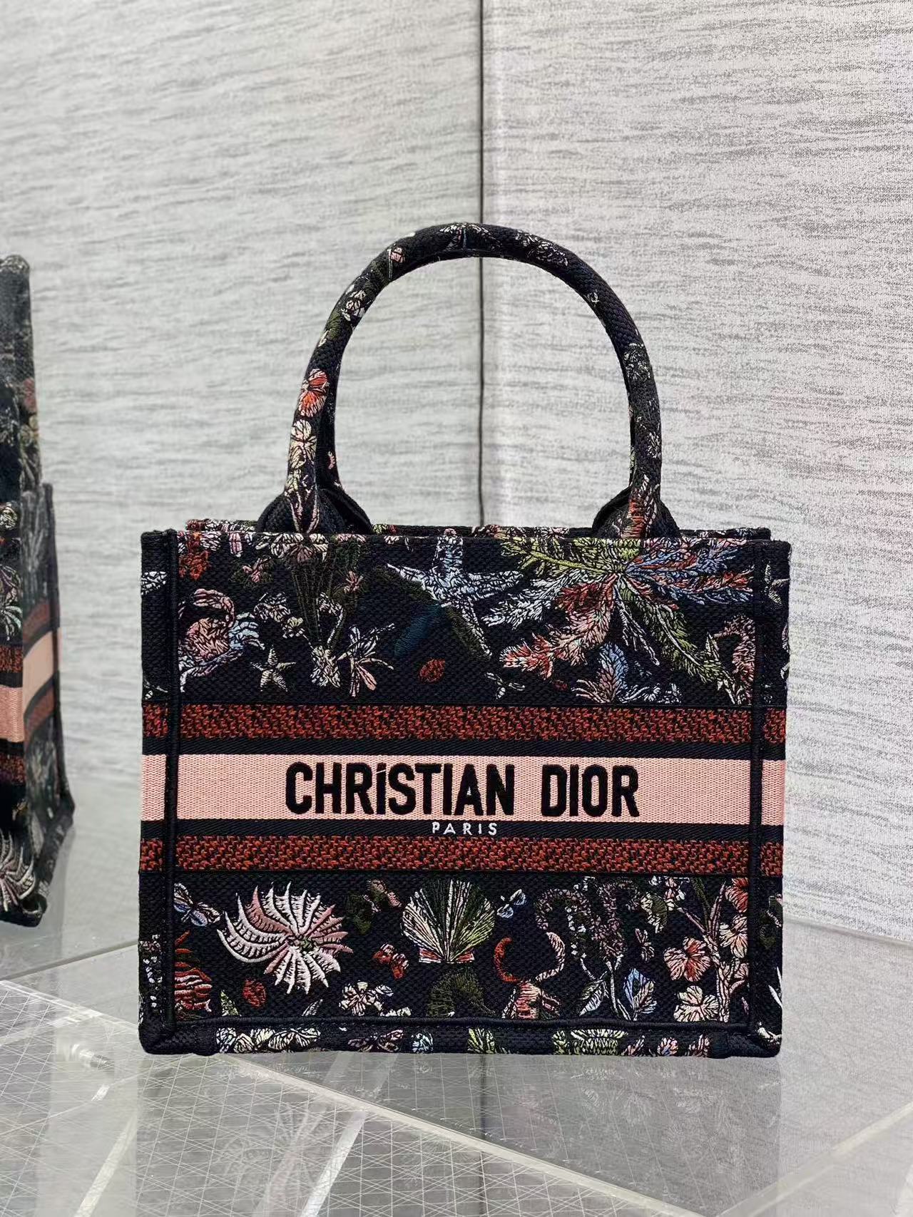 TOP Christian Dior  Book Tote Bag - 3 Sizes - Black