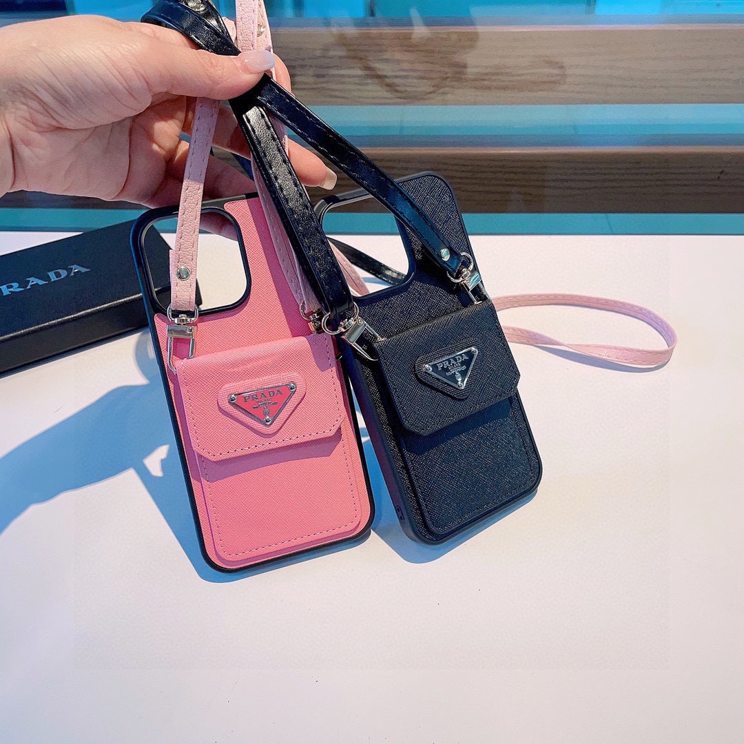 TOPPrada Crossbody Card Holder Phone Case-2 Colors