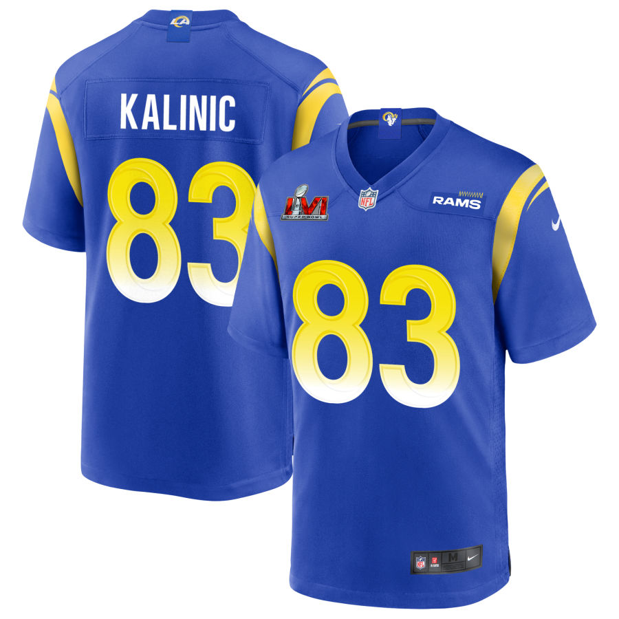 Nikola Kalinic Los Angeles Rams  Super Bowl LVI Game Jersey - Royal