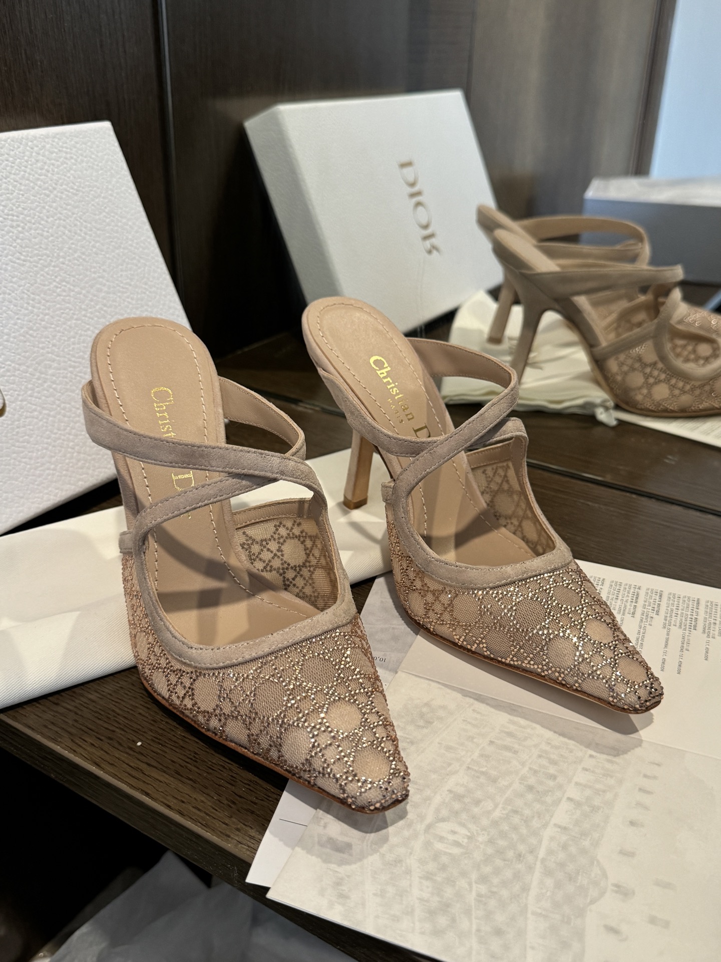 TOP Christian Dior High Heels Slippers - 3 Color