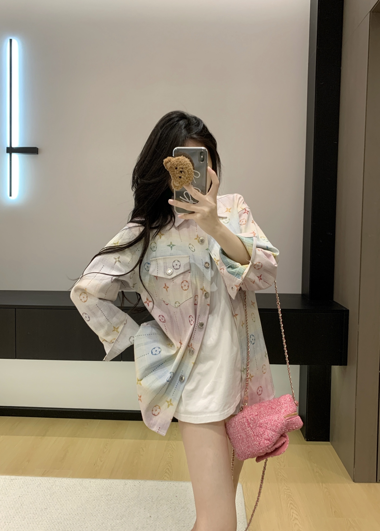 TOP Louis Vuitton LV Rainbow Denim Jacket - Pink and Yellow