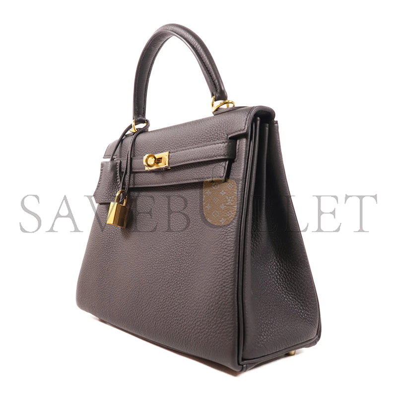 HERMES KELLY 25 TOGO GOLD HARDWARE 216050 (25*17*7cm)