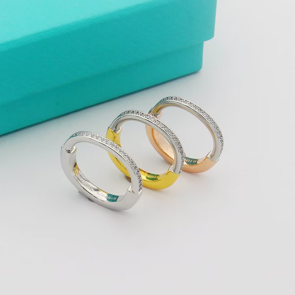 TOP Tiffany and Co. Lock Ring-3 Colors