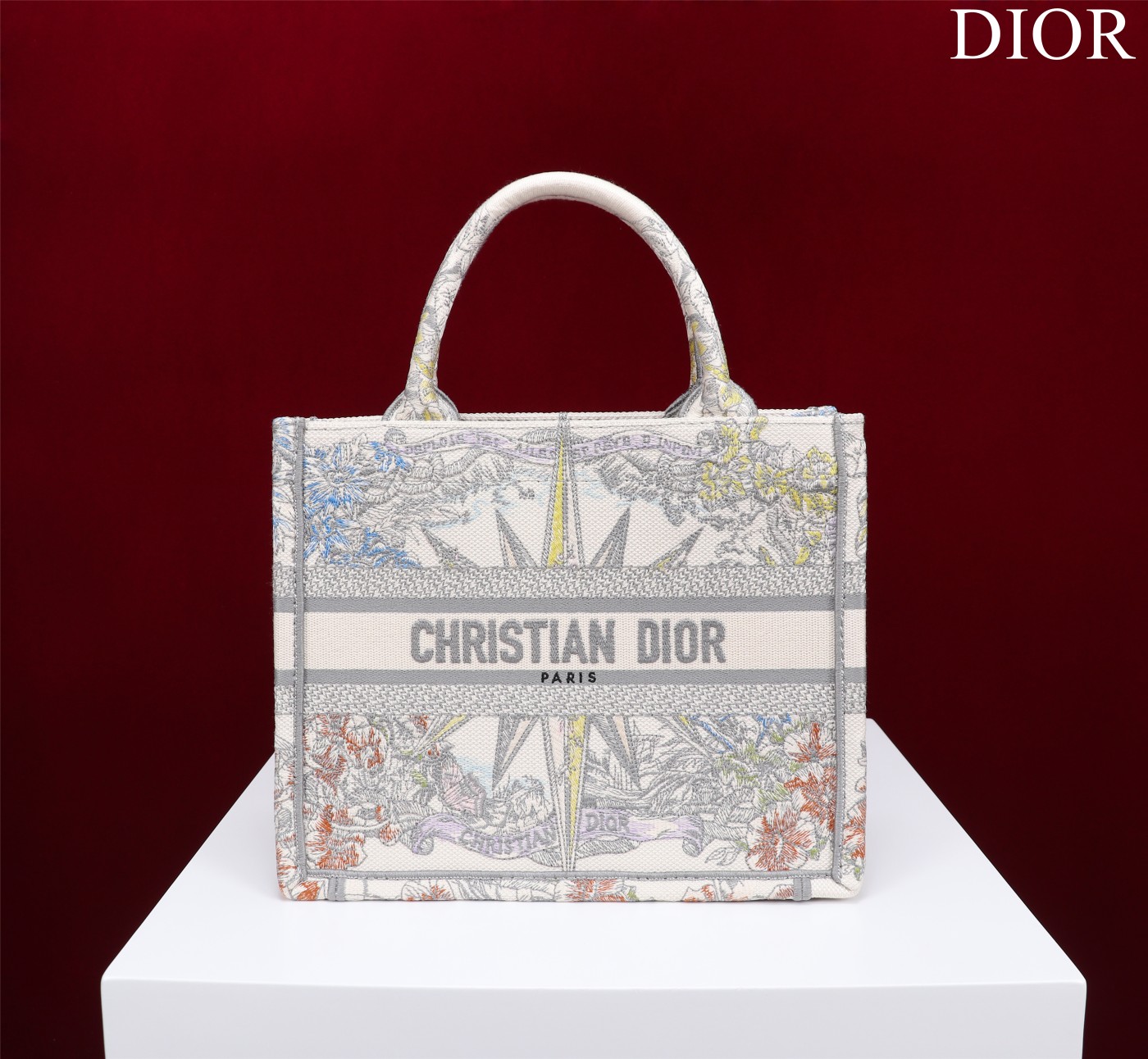 TOP Christian Dior  Book Tote Bag - 3 Sizes -White