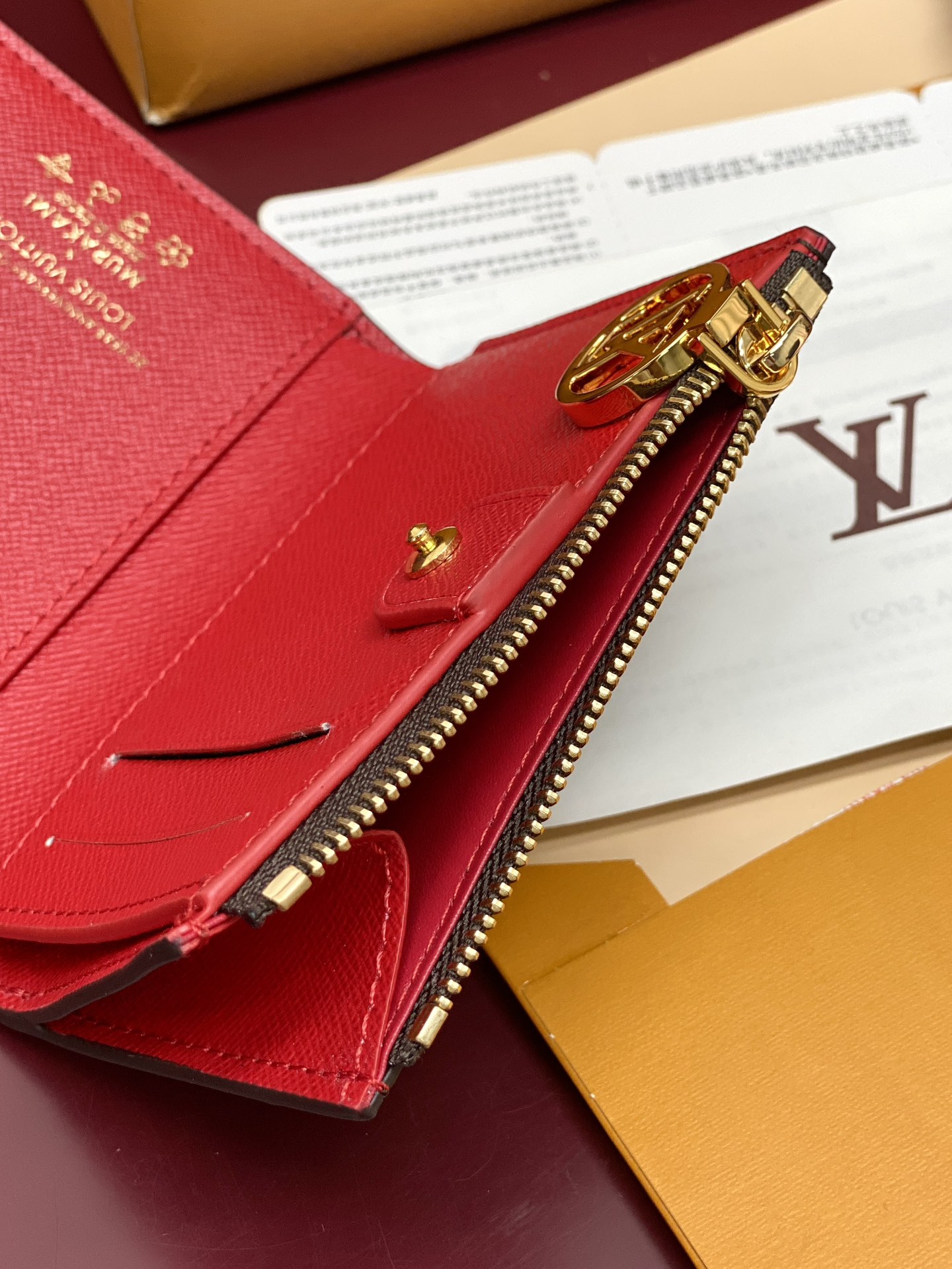 TOP Louis Vuitton LV Wallet Monogram with Cherry Pattern 11.5x1.5x9cm - Brown