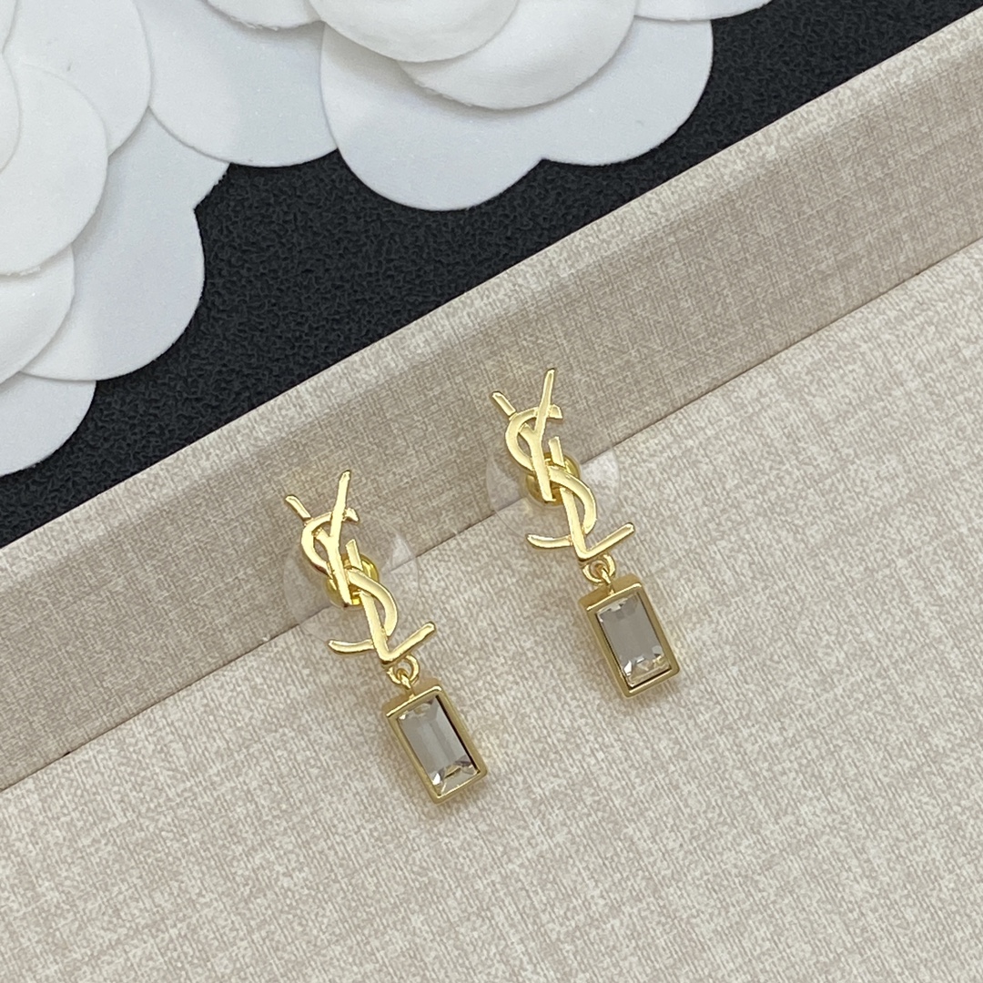 TOP Yves Saint Laurent YSL Earrings - Gold