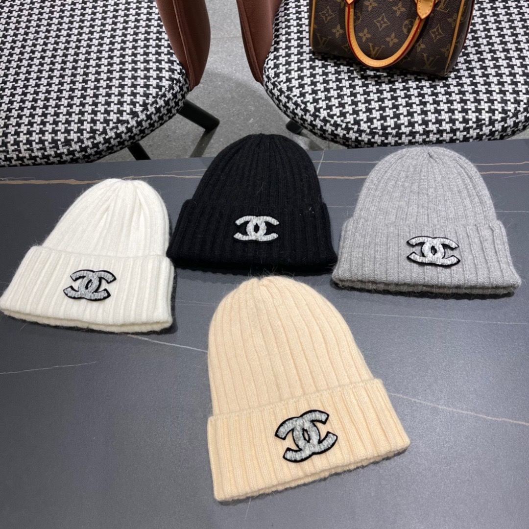 TOP CHANEL rabbit Fur Hat - 4 Colors