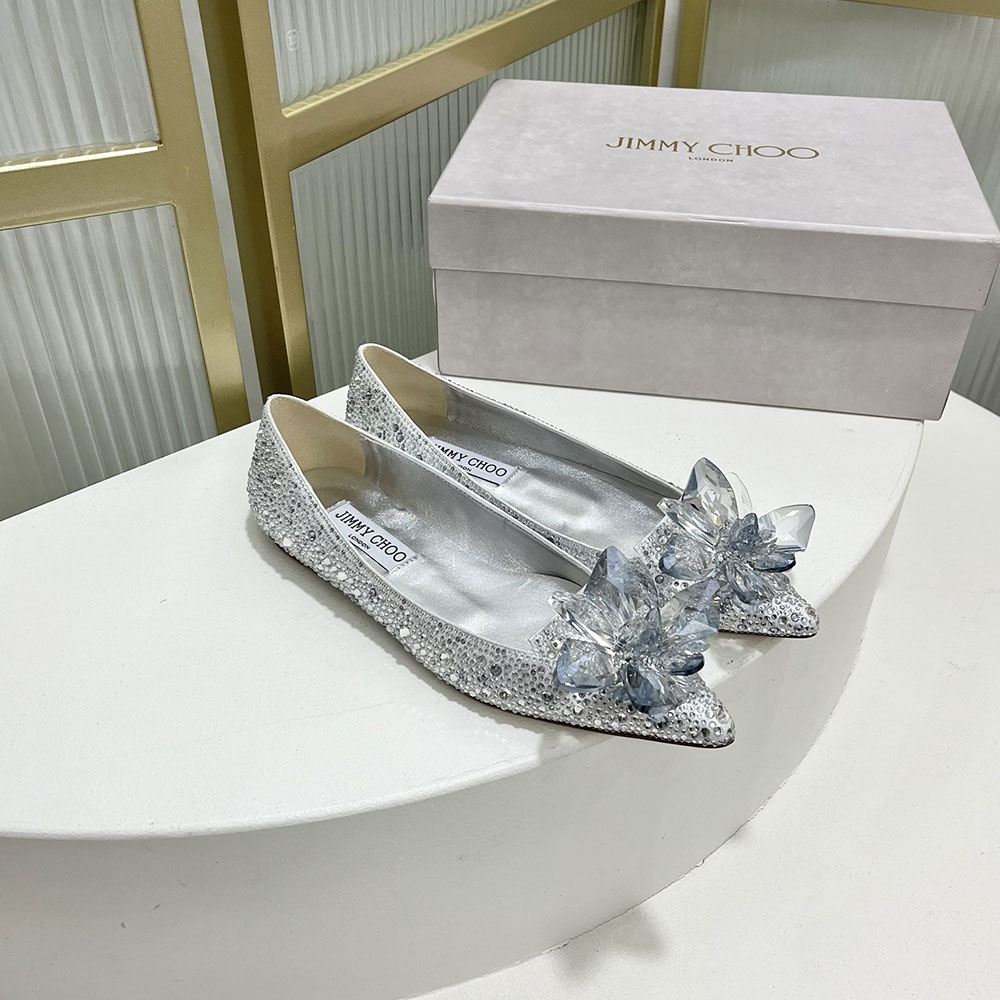 Jimmy Choo Allure Crystal Point Slide Sandal (Replica)