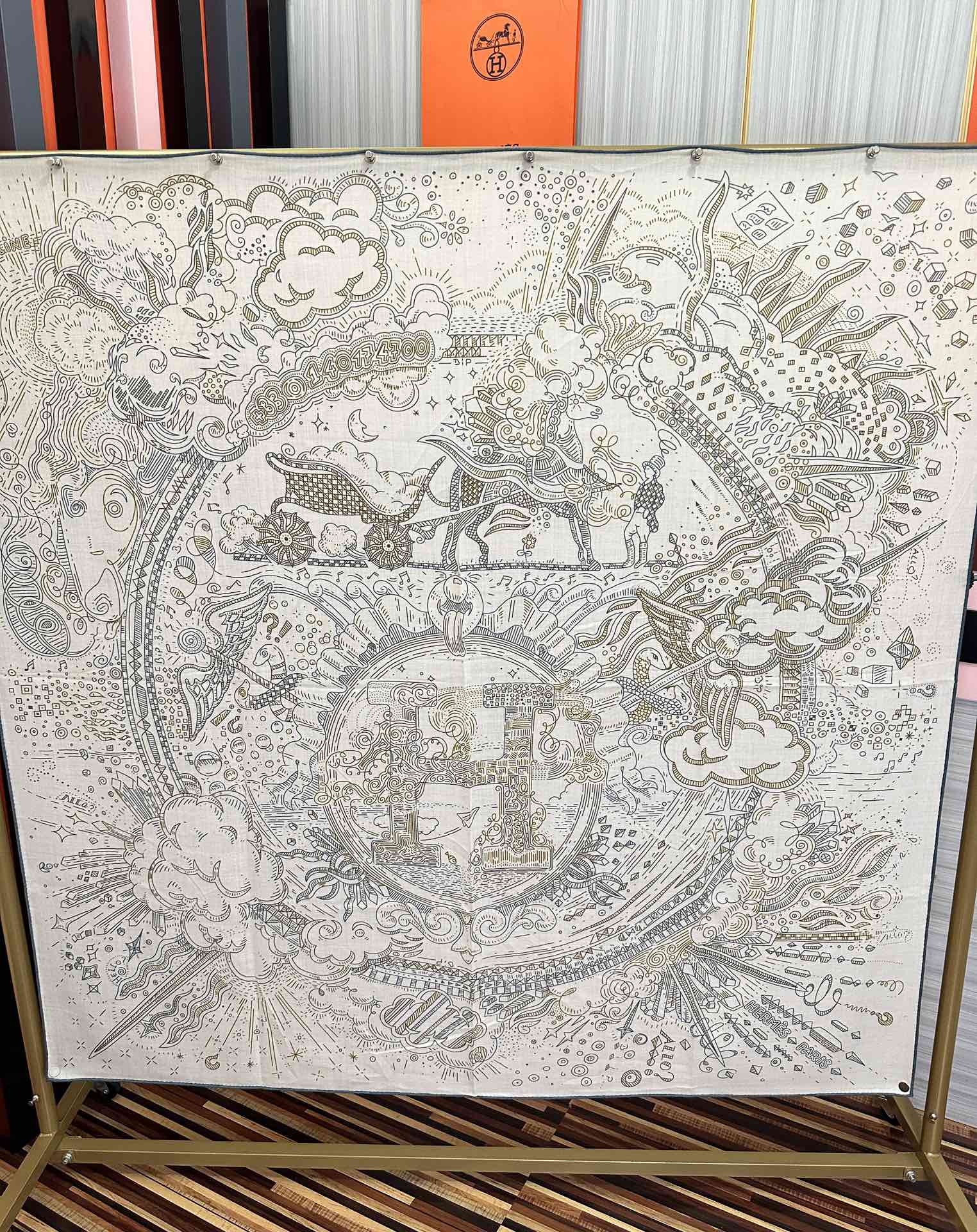 TOP HERMES 70% Cashmere + 30% Silk Scarf 140x140 cm - 2 Colors