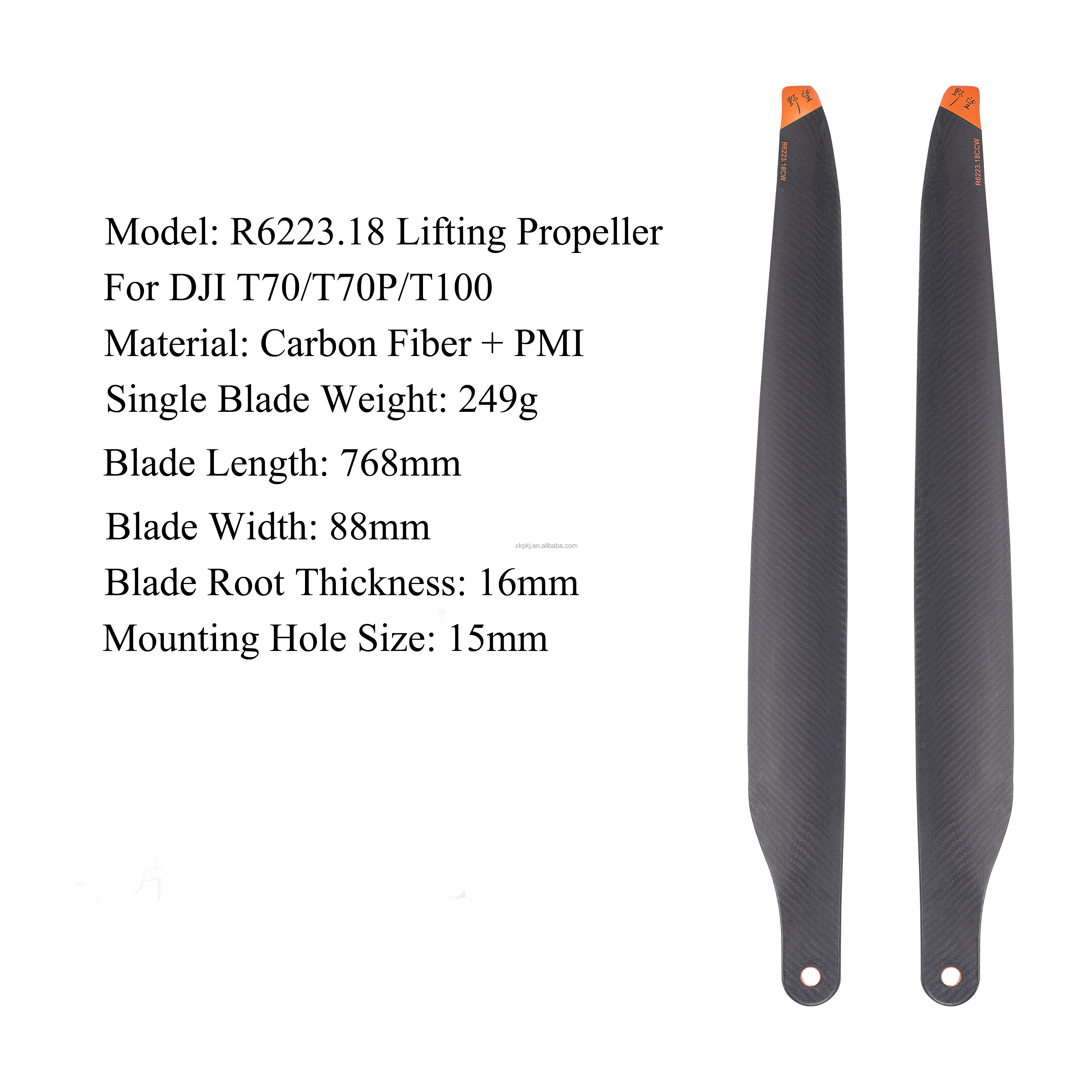 High Strength Carbon Fiber Propeller R6223.18 for DJI Agras Drone Agricultural UAV Accessories Heat Resistant Corrosion Resistant